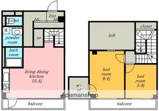 アリッサム社ヶ丘.【4階】の間取り