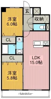 バンクーバー1100【3階】の間取り