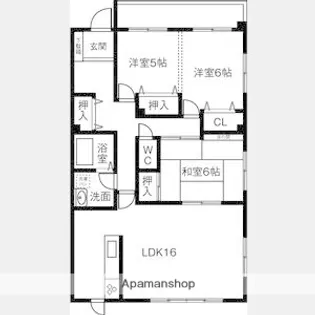 三旺マンション第二社台.【1階】の間取り