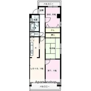 アソシア高社.【5階】の間取り