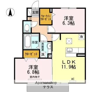 コンコルディアかみやしろ.【1階】の間取り
