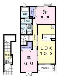 エアリー【2階】の間取り