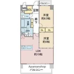アソシア一社Ⅲ.【2階】の間取り