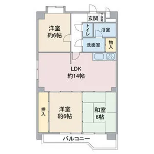 レジデンス栄光【4階】の間取り