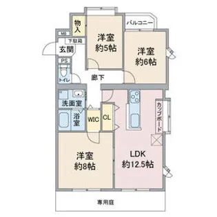 リーフコートⅡ【1階】の間取り
