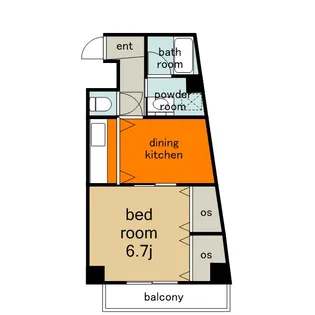 1LDKの間取り画像