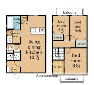長久手ハイツクローバー.【1階】の間取り