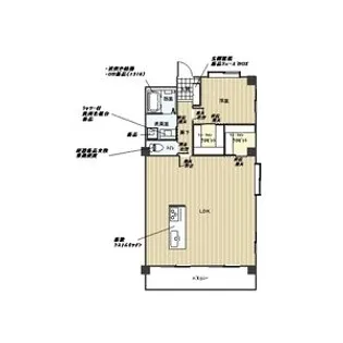 サンハイツいぼら【7A号室】の間取り