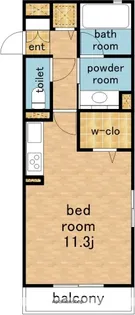 リジョイスリバー【3階】の間取り