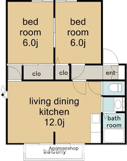 カサ フェリス【2階】の間取り