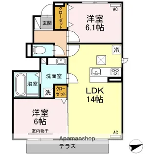 ウエストヒルズ岩崎台.【1階】の間取り