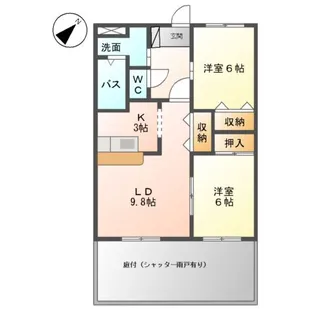 リバーホーム桜作【1階】の間取り