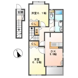 コーポ加藤【2階】の間取り