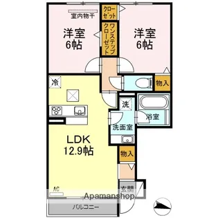愛知県日進市岩崎町石兼【アパート】の間取り