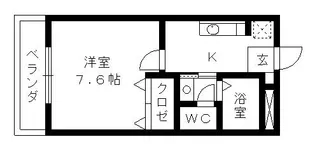 グリーンハイム【101号室】の間取り