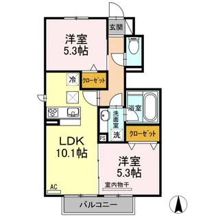 ラ・フォート文教台【1階】の間取り