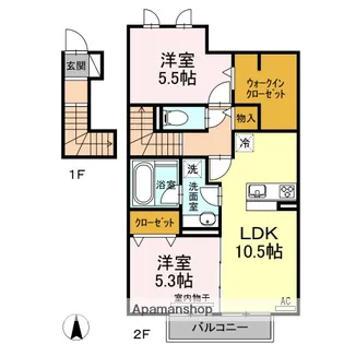 ラ・フォート文教台【203号室】の間取り