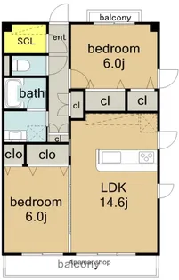 サンカシェーラ.【4階】の間取り
