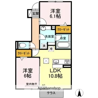 ベルネージュⅡ【1階】の間取り
