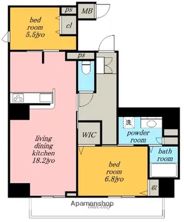 Bel Spazio ISSHA【14階】の間取り