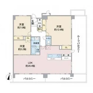 メゾンSK一社【4階】の間取り
