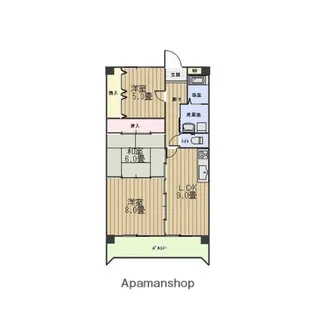 サンシャイン白山.【5階】の間取り