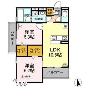 ソル アズール【2階】の間取り