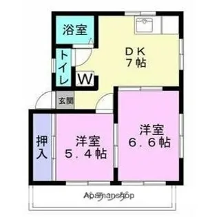 タウン竹の山.【2階】の間取り
