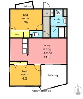 アンシャンテ.【1階】の間取り