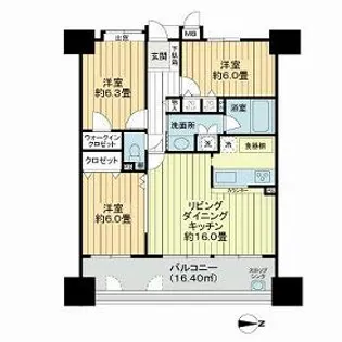 ネオグランデ藤ヶ丘【0305号室】の間取り