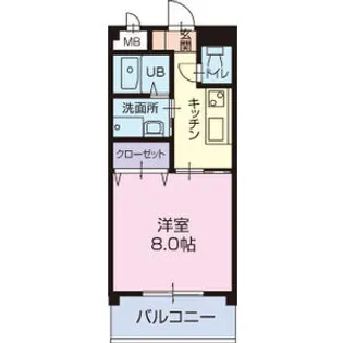 レントリアノン【206号室】の間取り