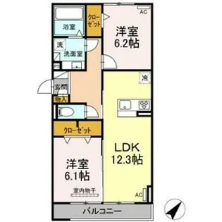 カナージュ社が丘.【3階】の間取り