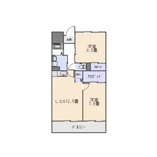 ハイライズ鴨田【601号室】の間取り