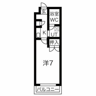 ハイツかなれ【407号室】の間取り