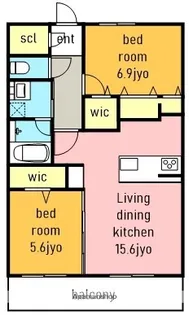 パラドール デ カミヤシロⅡ【2階】の間取り