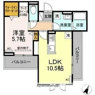 アッコルダーレ望が丘【3階】の間取り