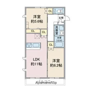 エル・ボヌール.【2階】の間取り
