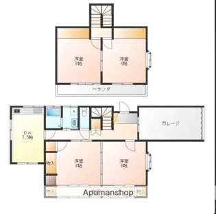 愛知県日進市岩藤町一ノ井【一戸建】の間取り