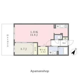 愛知県名古屋市名東区一社3丁目【マンション】の間取り