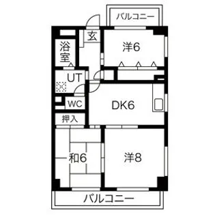 つつじヶ丘パークマンション【306号室】の間取り