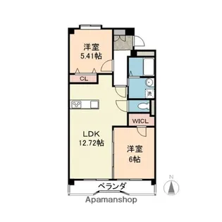 グリーンハイム三陽.【4階】の間取り