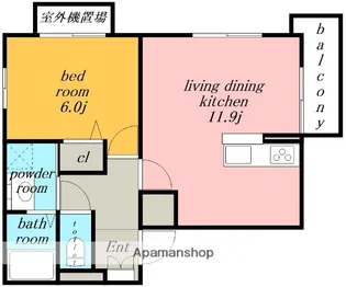 ユーハイツ三和Ⅲ.【2階】の間取り