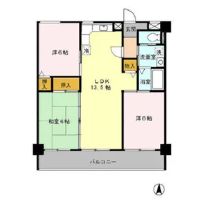 サンローヤル香坂【7階】の間取り