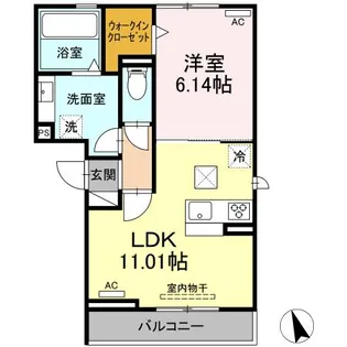 クラウンA&H【1階】の間取り