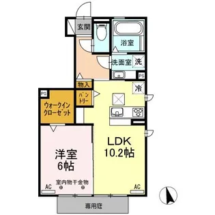 ラ フェリシス【1階】の間取り