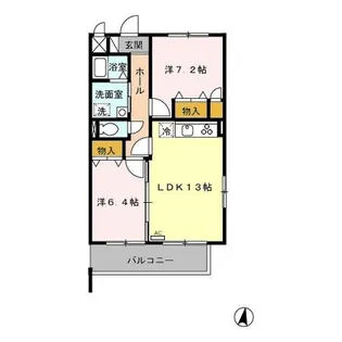 フローラル香流【3階】の間取り