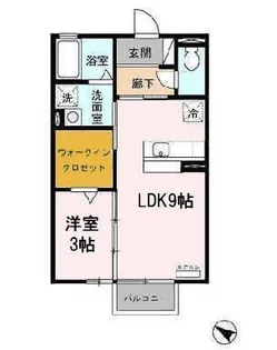 1Rの間取り画像