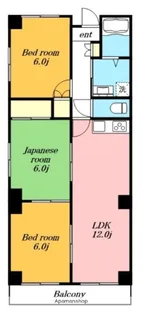 スカイヒルズKAWAI【3階】の間取り