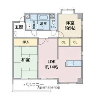 シャンポール高社.【1階】の間取り
