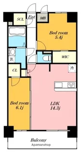 S−RESIDENCE上社AUREATE【5階】の間取り